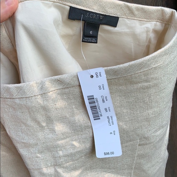 NWT J Crew Crossover linen skirt 6 - Picture 3 of 6